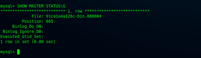 show master status mysql