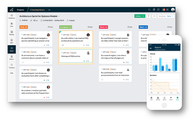 ZOHO Sprints agile tool