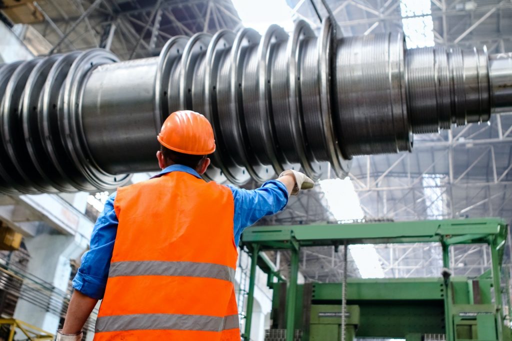 A worker at a manufacturing comppany