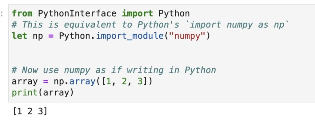 import python libraries and using numpy to create a vector ndarray 