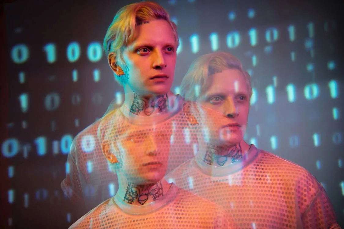 Creative digital illustration representing artificial intelligence models with a subtle kitten theme and technological elements.