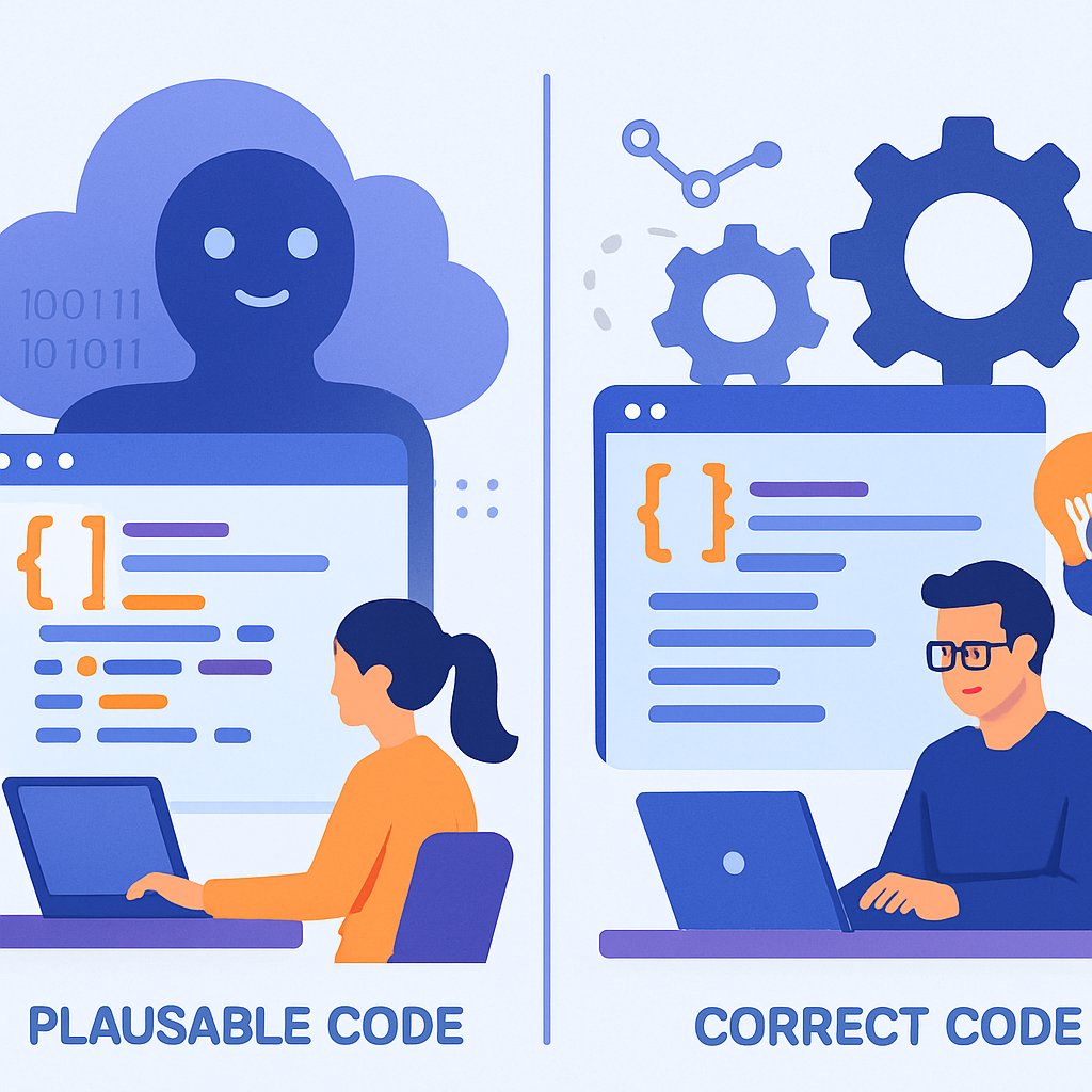 LLM Code: Plausibility vs. Correctness in Development