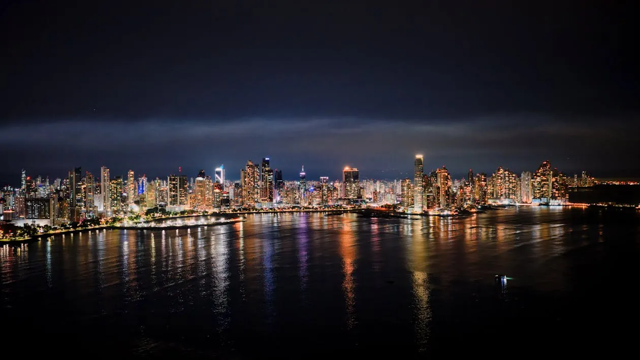 Panama City skyline at night