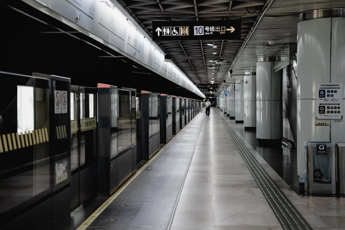 Shanghai metro station interior