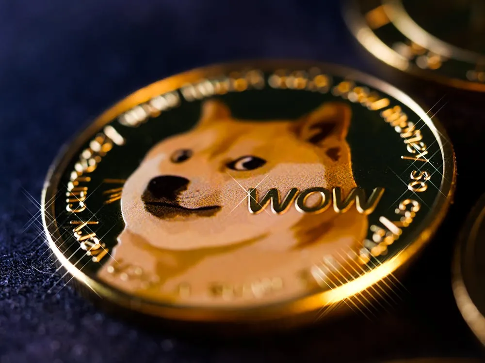 Close-up of a meme cryptocurrency coin representing a token like LOL