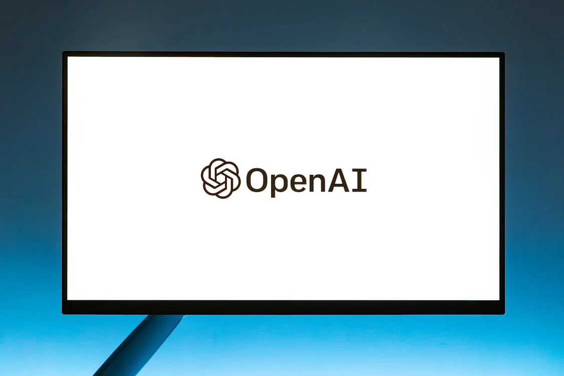 AI deepfake detection technology on computer monitor in office env.
