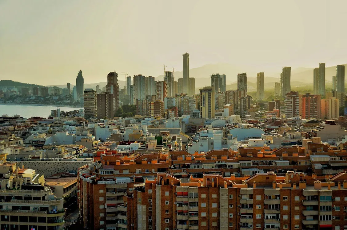 Benidorm skyline at sunset