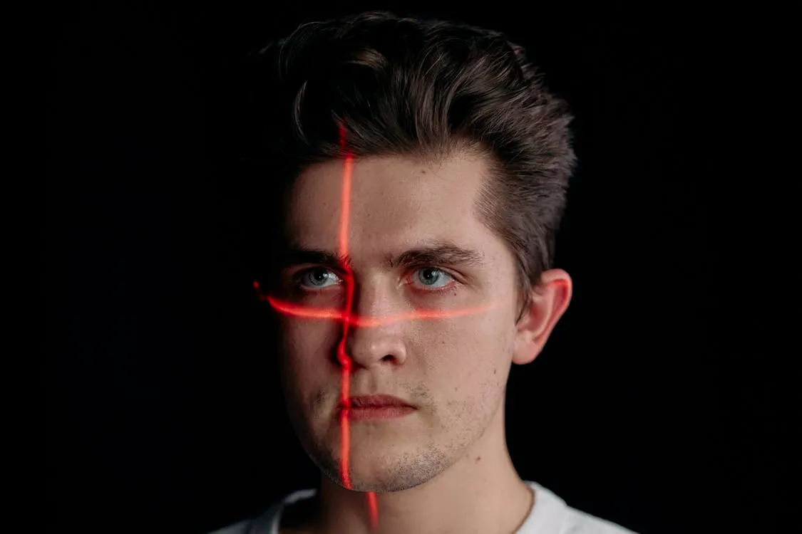 Facial recognition AI interface
