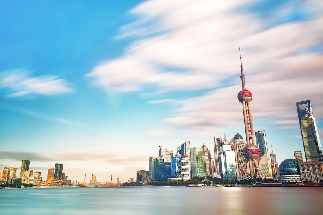 Shanghai skyline representing cloud technology