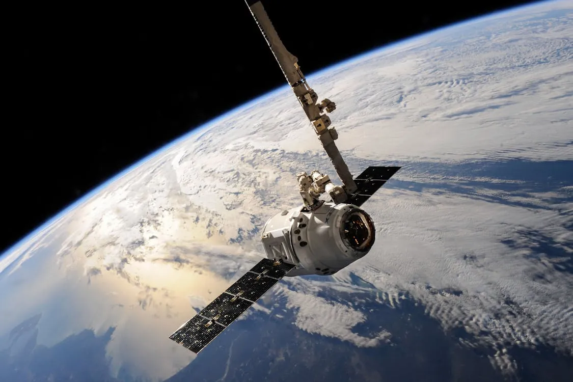 Starlink satellites orbiting Earth