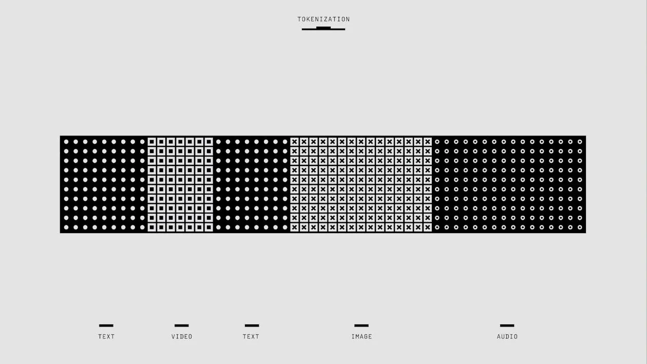 Abstract representation of tokenization in natural language processing