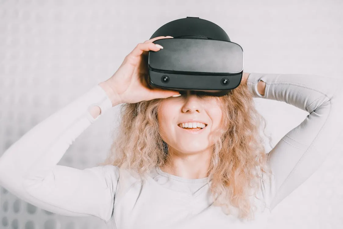 Close-up of virtual reality headset