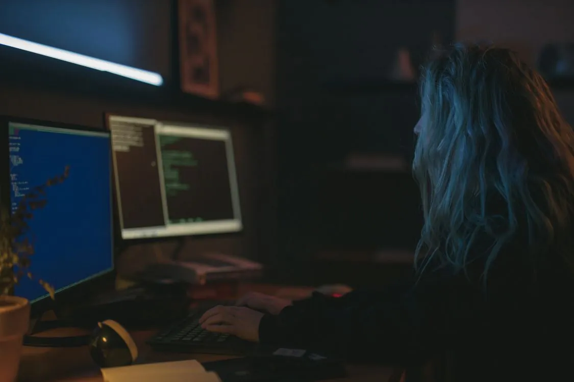Global remote team working with cloud security on laptops