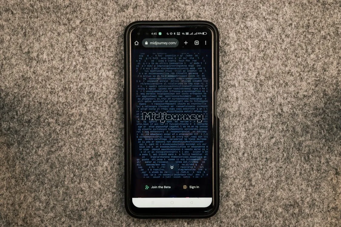 Text prompt being typed into AI image generator interface showing parameter controls