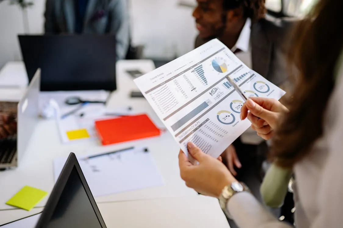 Software company finance team reviewing valuation charts in 2026