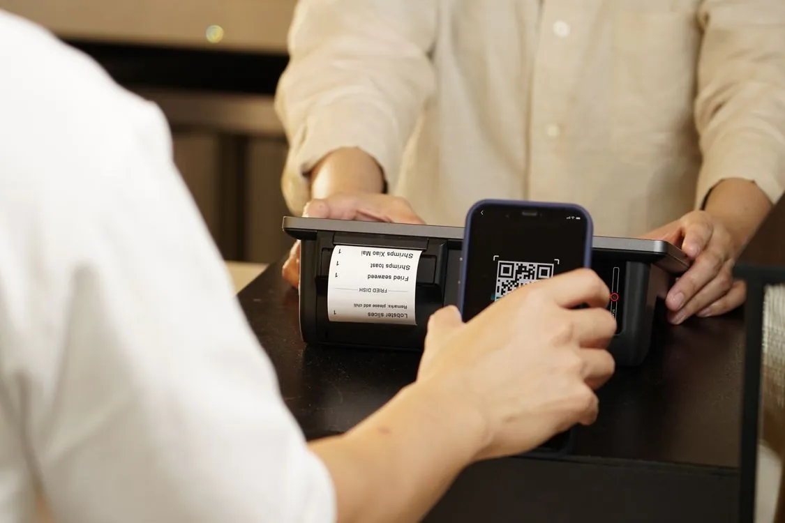 Chinese mobile payment QR code scanning on smartphone
