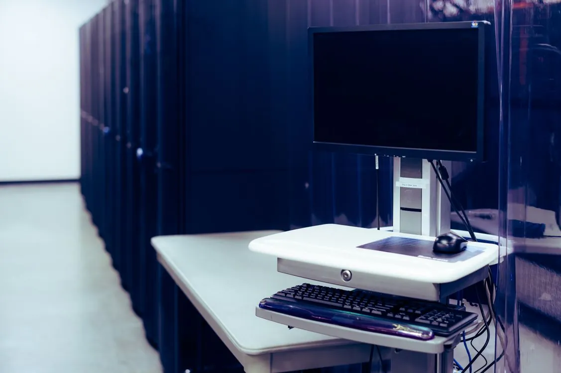 Data center server racks representing AI infrastructure costs tracked in ROI models