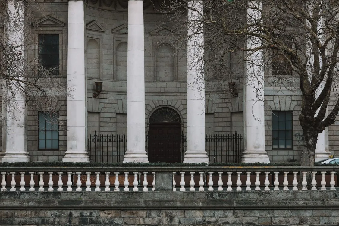 Neoclassical government building with columns and steps